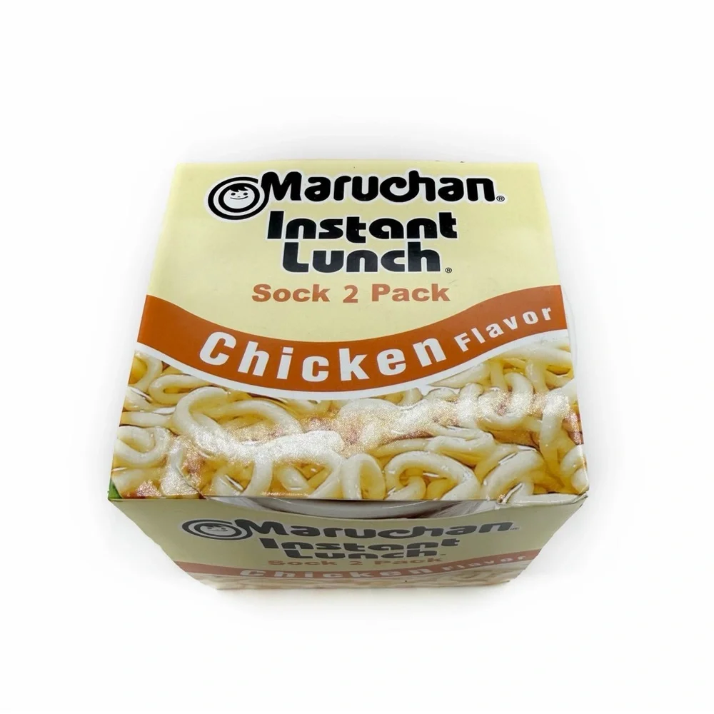Maruchan Instant Noodles Ramen Crew Socks Mens Womens Fun Gift Set 2 Pairs